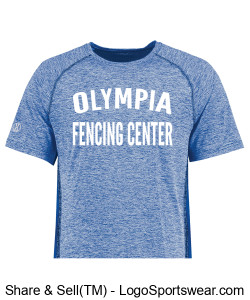 OFC Dry-Fit Heather Blue Design Zoom